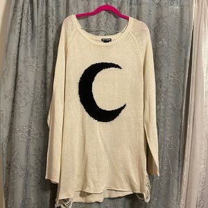 Hot topic moon destructed light sweater